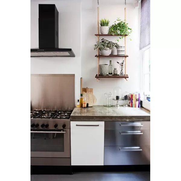Mkono Hanging Shelves 3 Tier White Wood Wall Mount Floating Shelf with Rope Boho Decor for Living Room Bathroom Bedroom Kitchen Apartment  Rustic Wood Decorative Storage ShelfBrown