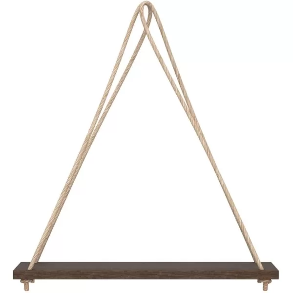 Mkono Wood Hanging Shelves for Wall Boho Decor Swing Rope Rustic Floating Shelf Set of 3 Wall Display Shelving Home Organizer Rack for Living Room Bedroom Bathroom KitchenWhiteBrown