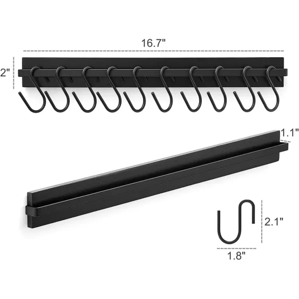 Mkono Hat Rack for Wall Wooden Baseball Caps Organizer with 20 Hooks Rustic Cowboy Hanger Mounted Hats Display Closet Bedroom Entryway Set of 2 BrownBlack