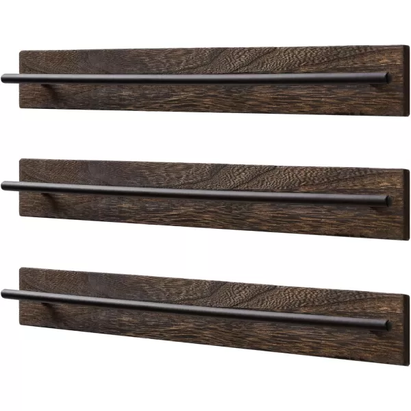 Mkono Wood Sunglasses Storage Organizer Wall Mounted Eyeglasses Holder Eyewear Display Rack Rustic Home Decor Set of 3 BrownBrown