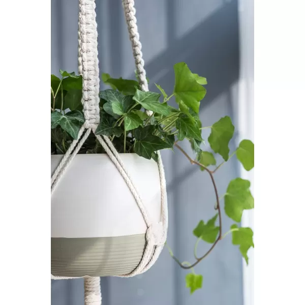 Mkono Macrame Plant Hanger Set of 5 Indoor Wall Hanging Planter Basket Flower Pot Holder Boho Home Decor Gift Box