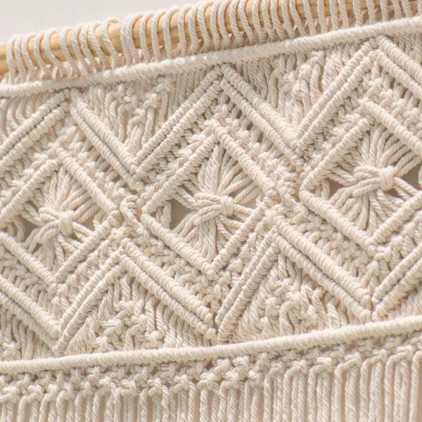 Mkono Large Macrame Wall Hanging Boho Decor Tapestry Wall Art Headboard Woven Decoration for Living Room Bedroom Dorm Background Ideal Gift Including Hanging Rod 31quot W x 33quot H