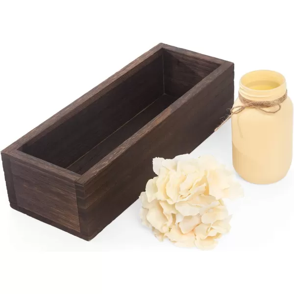 Mkono Bathroom Decor Box Toilet Paper Basket Wood Tank Topper Basket Holder with Mason Jar and Flower Bathroom Behind Toilet Top Storage Organizer Box Farmhouse Rustic Home Decor WhiteYellow