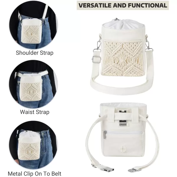 Mkono Dog Treat Pouch Treat Pouches for Pet Training 3 Ways to Wear Dog Treat Bag HandFree Dog Walking Fanny Pack with Adjustable Waist Belt Shoulder Strap Poop Bag Dispenser