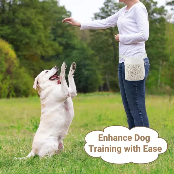 Mkono Dog Treat Pouch Treat Pouches for Pet Training 3 Ways to Wear Dog Treat Bag HandFree Dog Walking Fanny Pack with Adjustable Waist Belt Shoulder Strap Poop Bag Dispenser