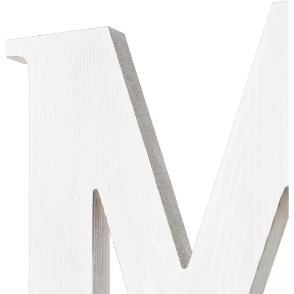 Mkono Farmhouse Wall Home Sign with Artificial Eucalyptus for O Rustic Wooden Hanging Letters Decorative Wall Art Decor for Living Room Kitchen Entryway Housewarming Gift BrownWhite