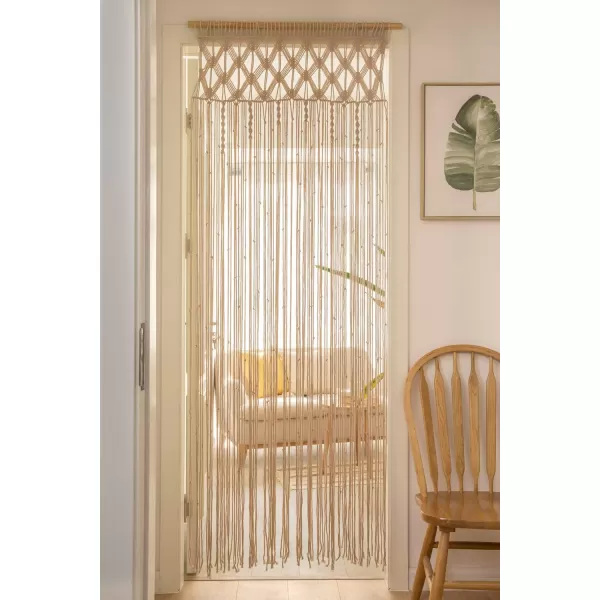 Mkono Macrame Curtain Boho Doorway Window Decoration Light Through Curtains Decor Handwoven Wall Hanging Art for Home Door Bedroom Wedding Backdrop Arch Closet Room Divider 29quot W x 80quot L