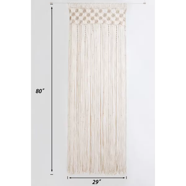 Mkono Macrame Curtain Boho Doorway Window Decoration Light Through Curtains Decor Handwoven Wall Hanging Art for Home Door Bedroom Wedding Backdrop Arch Closet Room Divider 29quot W x 80quot L