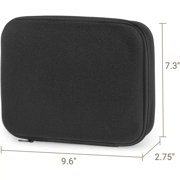 Mkono Travel Sunglasses Organizer Glasses Case Multiple Pairs with Adjustable SlotsBlack