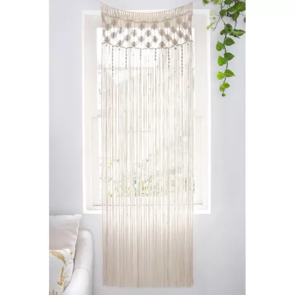 Mkono Macrame Curtain Boho Doorway Window Decoration Light Through Curtains Decor Handwoven Wall Hanging Art for Home Door Bedroom Wedding Backdrop Arch Closet Room Divider 29quot W x 80quot L