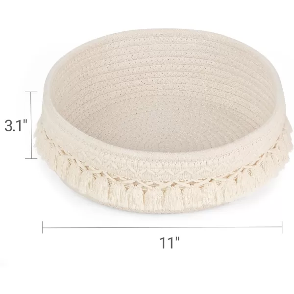 Mkono Makeup Perfume Holder Organizer Macrame Decorative Woven Rope Basket Boho Decor Cosmetics Desk Storage Baskets for Dresser Skin Care Lotions Essential Oils Dorm Room EssentialsCream