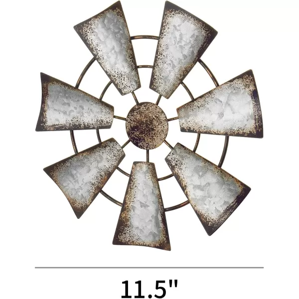 Mkono 115quot Small Farmhouse Windmill Wall Decor Rustic Iron Wall Hanging Decoration Metal Wall Art Ornament for Bedroom Nursery Living Room Dorm Home
