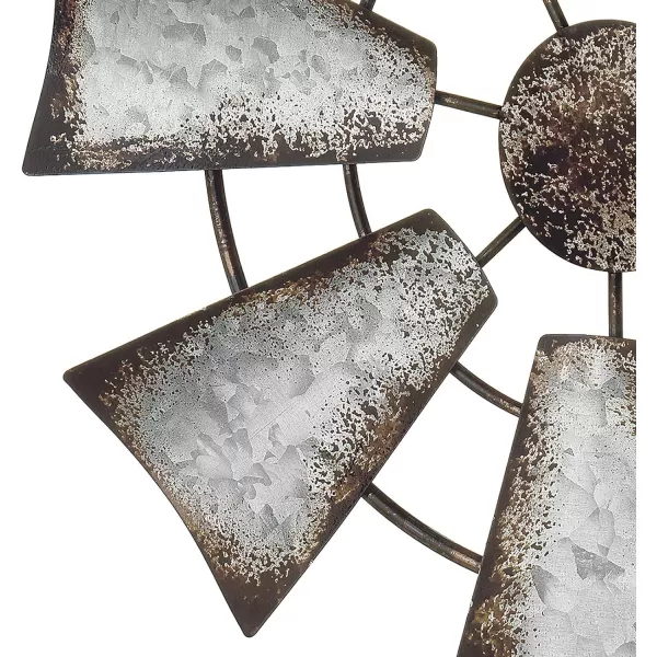 Mkono 115quot Small Farmhouse Windmill Wall Decor Rustic Iron Wall Hanging Decoration Metal Wall Art Ornament for Bedroom Nursery Living Room Dorm Home