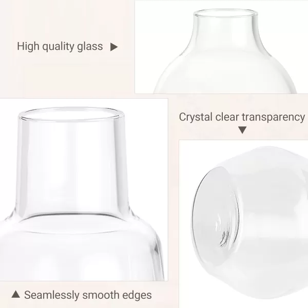 Mkono Propagation Vases for Plants Set of 5 Small Glass Jar Planters for Hydroponic Cutting Flowers Plant Station Bud Vases for Centerpieces Home Office Decor Gift
