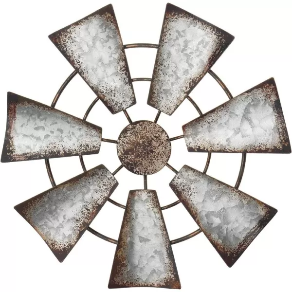 Mkono 115quot Small Farmhouse Windmill Wall Decor Rustic Iron Wall Hanging Decoration Metal Wall Art Ornament for Bedroom Nursery Living Room Dorm Home