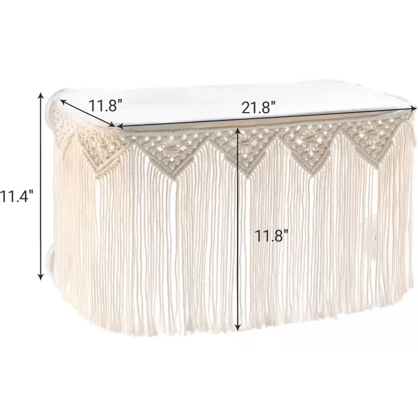 Mkono Macrame Cat Window Perch Hammock for Indoor Cats Boho Cat Window Bed with Woven Tassle Lower Iron Support Sunbathing Pet Resting Seat Safely Space Saving Swing Shelf Kitty Gift Idea