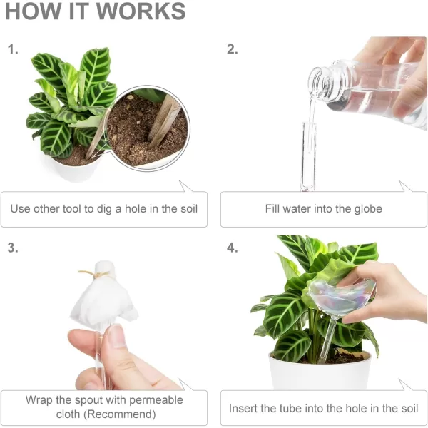 Mkono Plant Self Watering Globes Glass Water Bulbs for Planter Insert Bird Shape Self Watering Devices Automatic Plant Waterer Spikes for Indoor Outdoor Plants Gifts for Plant Lovers 1 PackMulti