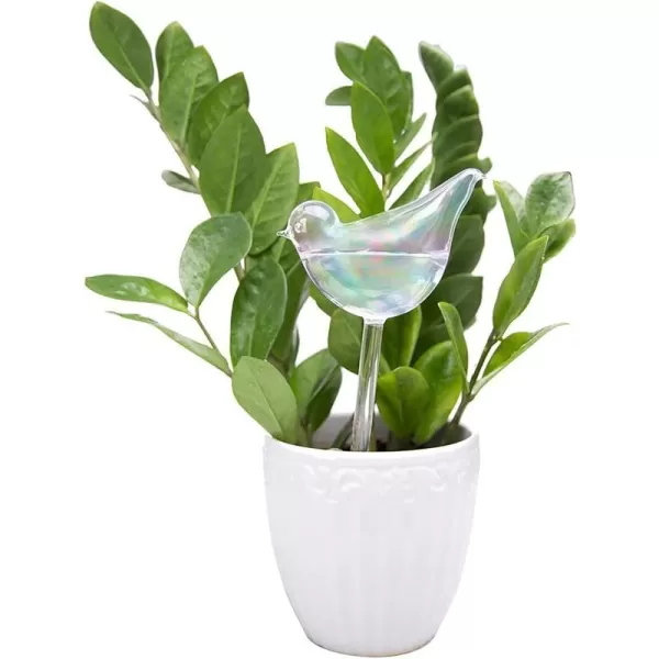 Mkono Plant Self Watering Globes Glass Water Bulbs for Planter Insert Bird Shape Self Watering Devices Automatic Plant Waterer Spikes for Indoor Outdoor Plants Gifts for Plant Lovers 1 PackMulti