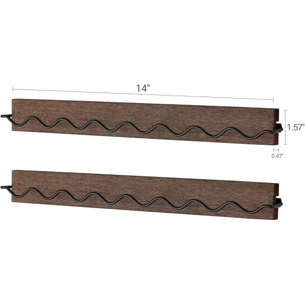 Mkono 2 Pack Wall Mounted Sunglasses Organizer Wood Sunglass Holder for Wall Modern Eyeglass Storage Hanging Eyewear Display Jewelry Rack for Entryway Living Room Bedroom WhiteBlack