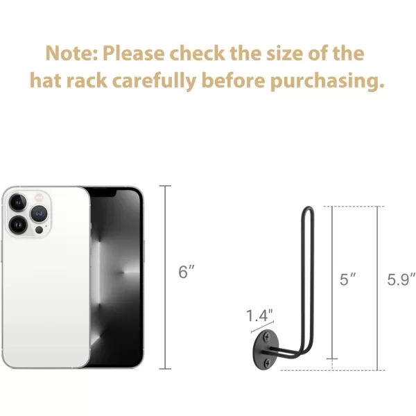 Mkono Hat Organizer for Baseball Caps Set of 4 Wall Hat Rack 5 Inches Space Saving Holds 40 Caps Modern L Shaped Hat Hooks Wall Mount Hat Holder for Closet Bedroom Storage 4 Pcs