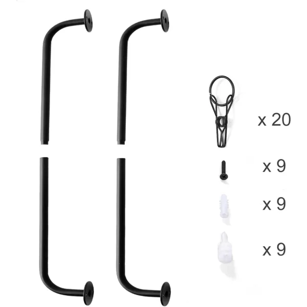 Mkono Hat Rack for Wall Baseball Cap Organizer Holder with 20 Clips Modern Metal Hat Storage Display Hanger Wall Mount Cowboy Hat Hooks Rack for Closet Bedroom Entryway Set of 2
