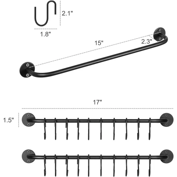 Mkono Set of 3 Hat Rack for Wall Baseball Cap Organizer Holder with 30 Hooks Modern Metal Hat Storage Display Rack Wall Mount Cowboy Hat Hooks Rack for Closet Bedroom Organize