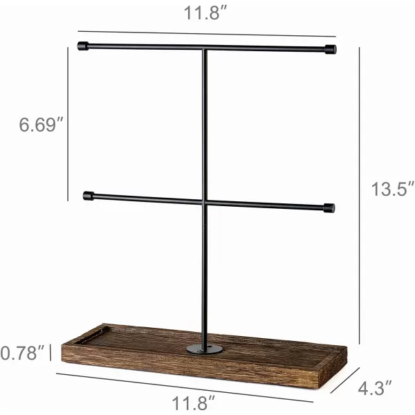 Mkono Sunglasses Organizer Rustic Glasses Storage Display Holder 2 Tier Sunglass Stand Eyeglasses Rack for Multiple Glasses Retail Eyewear Eyeglasses Hanging Organizer for Desk Dresser Tabletop
