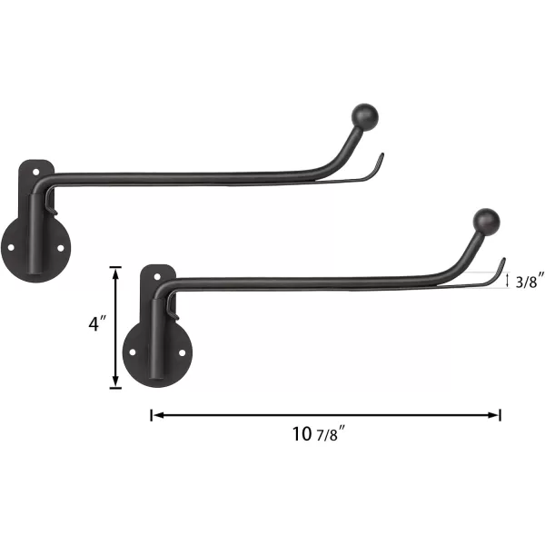 Mkono Wall Mounted Clothes Hanger Rack with Swing Arm Holder Valet Hook Metal Hanging Drying Rack Space Saving for Closet Organizer Laundry Room Bathroom Bedroom 2 Pack BlackBlack