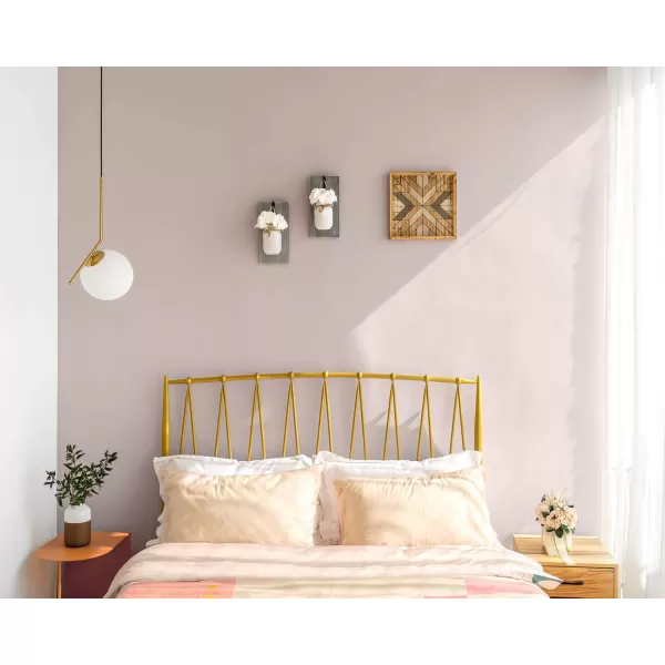 Mkono Wall Sconces Rustic Sconces Set of 2 Farmhouse Mason Jars Bathroom Decor Wood Boards with Fairy Lights and Flowers Fall Wall Decor for Home Kitchen Living Room White