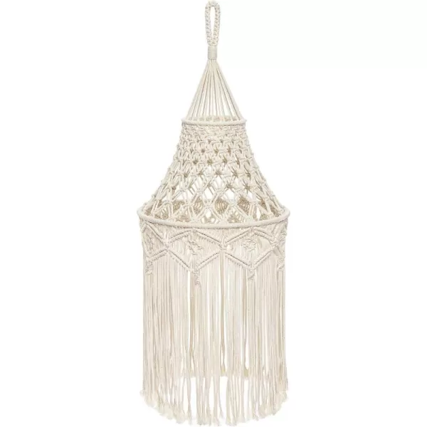 Mkono Macrame Lamp Shade Boho Hanging Pendant Light Cover Bohemian Lamps for Office Bedroom Living Room Nursery Dorm Decor Lightbulb Not Included