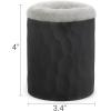 imageMkono Plush Lined Eyeglasses Holder Protective Glasses Holder Stand Case Antiscratch Glasses Storage Organizer 1 Black One SizeBlack