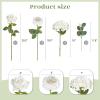 imageMkono Artificial Flowers Plants Bouquet White Silk Flowers for Home Decor Indoor Fake Flower Arrangements Table Centerpieces for Kitchen Wedding Party Decorations
