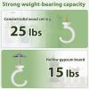 imageMkono Ceiling Hooks for Hanging Plants Swag Hook Plant Wall Hanger Heavy Duty for Hanging Planter Chandeliers Wind Chimes Indoor Outdoor Decorative Hooks 2 Pack White