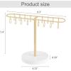 imageMkono Metal Claw Clip Organizer Hair Claw Holder for Women and Girls Accessory Storage Display Stand for Dressing Table Bedroom Bathroom Decor Gold