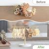 imageMkono Metal Claw Clip Organizer Hair Claw Holder for Women and Girls Accessory Storage Display Stand for Dressing Table Bedroom Bathroom Decor Gold