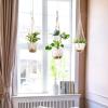 imageMkono Hanging Planters Macrame Plant Hangers with Self Watering Plant Pots Indoor Set of 3 Hanging Baskets Flower Pot Holders with Hooks No Tassels 3 Different Size for Boho Home DecorIvory