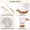 imageMkono Hanging Planters Macrame Plant Hangers with Self Watering Plant Pots Indoor Set of 3 Hanging Baskets Flower Pot Holders with Hooks No Tassels 3 Different Size for Boho Home DecorIvory