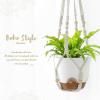 imageMkono Hanging Planters Macrame Plant Hangers with Self Watering Plant Pots Indoor Set of 3 Hanging Baskets Flower Pot Holders with Hooks No Tassels 3 Different Size for Boho Home DecorIvory