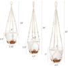 imageMkono Hanging Planters Macrame Plant Hangers with Self Watering Plant Pots Indoor Set of 3 Hanging Baskets Flower Pot Holders with Hooks No Tassels 3 Different Size for Boho Home DecorIvory