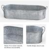 imageMkono Metal Storage Basket for Toilet Tank Top Bathroom Decor Galvanized Tray with Handle for Shelves Farmhouse Toilet Paper Holder Organizing Bin Box for Countertop Living Room Set of 2 BlackSilver