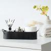 imageMkono Metal Storage Basket for Toilet Tank Top Bathroom Decor Galvanized Tray with Handle for Shelves Farmhouse Toilet Paper Holder Organizing Bin Box for Countertop Living Room Set of 2 BlackBlack