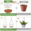 imageMkono 10 Inch Hanging Planters for Indoor Plants 2 Pack Macrame Plant Hangers with Self Watering Plant Pots 2 Kinds of Hanging Basket for Outdoor Garden Home Decor