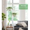 imageMkono 10 Inch Hanging Planters for Indoor Plants 2 Pack Macrame Plant Hangers with Self Watering Plant Pots 2 Kinds of Hanging Basket for Outdoor Garden Home Decor