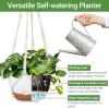 imageMkono 10 Inch Hanging Planters for Indoor Plants 2 Pack Macrame Plant Hangers with Self Watering Plant Pots 2 Kinds of Hanging Basket for Outdoor Garden Home Decor