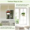 imageMkono Artificial Hanging Flowers for Outdoor Decor with 10 Inch Hanging Planters Macrame Plant Hangers with Self Watering Pots 2 Kinds of Hanging Basket for Garden Porch Home Patio Balcony Yard