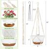 imageMkono Artificial Hanging Flowers for Outdoor Decor with 10 Inch Hanging Planters Macrame Plant Hangers with Self Watering Pots 2 Kinds of Hanging Basket for Garden Porch Home Patio Balcony Yard