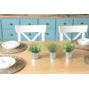 imageMkono Fake Plants in Farmhouse Galvanized Metal Pots Table Centerpiece Rustic Home Decor 3 Pack Potted Artificial Plants Faux Eucalyptus for Shelf Indoor Dining Room OfficeGrey