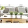 imageMkono Fake Plants in Farmhouse Galvanized Metal Pots Table Centerpiece Rustic Home Decor 3 Pack Potted Artificial Plants Faux Eucalyptus for Shelf Indoor Dining Room OfficeGrey