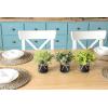 imageMkono Fake Plants in Farmhouse Galvanized Metal Pots Table Centerpiece Rustic Home Decor 3 Pack Potted Artificial Plants Faux Eucalyptus for Shelf Indoor Dining Room OfficeBlack