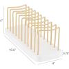 imageMkono Hat Organizer for Baseball Caps Hat Holder for 10 Baseball Caps Tabletop Hat Rack Stand Storage Display Cap Organizer for Desk Closet Shelf Dresser WhiteWhite